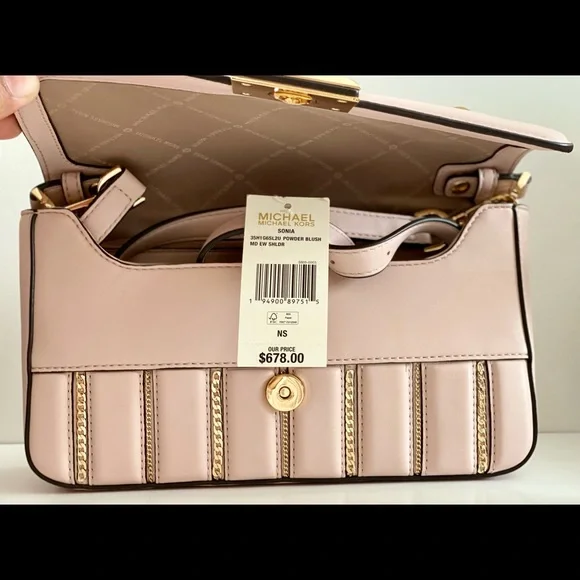 Michael Kors Sonia medium Shoulder / Crossbody Bag - Powder Blush - Picture 8 of 10